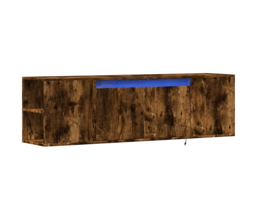 Tv Sienas Skapītis Ar Led Lampiņām, Ozola Krāsa, 135X31X39,5 Cm Vidaxl