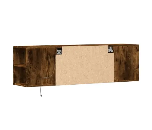 Tv Sienas Skapītis Ar Led Lampiņām, Ozola Krāsa, 135X31X39,5 Cm Vidaxl
