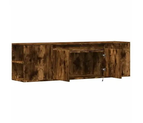 Tv Sienas Skapītis Ar Led Lampiņām, Ozola Krāsa, 135X31X39,5 Cm Vidaxl