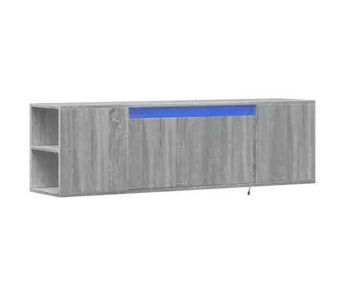 Teleri Seinakapp Led-Tuledega, Hall Sonoma Tamm, 135X31X39,5 Cm