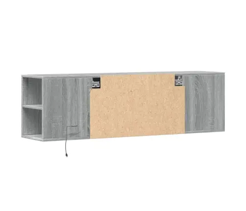 Teleri Seinakapp Led-Tuledega, Hall Sonoma Tamm, 135X31X39,5 Cm