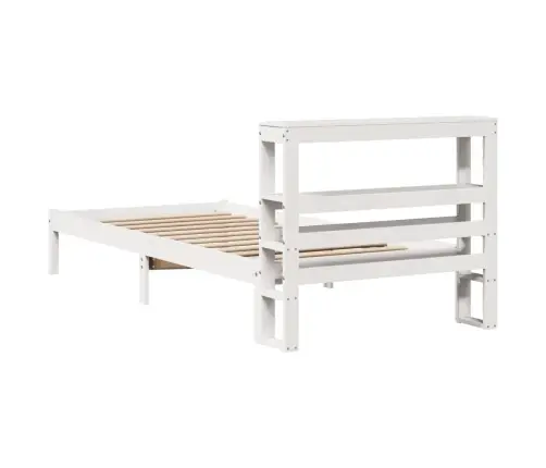 Gulta Bez Matrača, Balts, 90X200 Cm, Priedes Masīvkoks Vidaxl