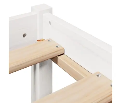 Gulta Bez Matrača, Balts, 90X200 Cm, Priedes Masīvkoks Vidaxl