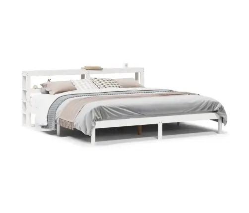 Lovos Rėmas Be Čiužinio, Baltas, 200X200cm Pušies Masyvas