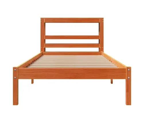 Lovos Rėmas Su Galvūgaliu, Vaško Rudas, 90X200cm Pušis