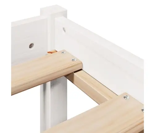 Lovos Rėmas Su Be Čiužinio, Baltas, 75X190cm Pušies Masyvas