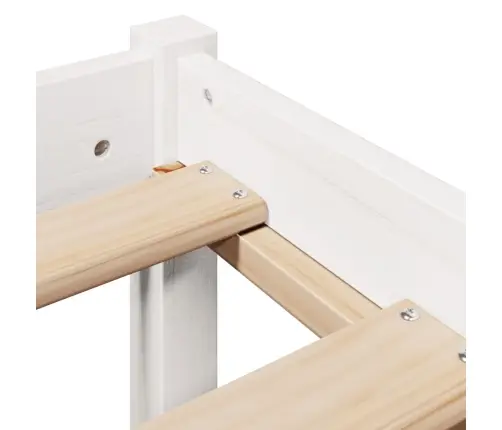 Voodiraam Ilma Madratsita, Valge, 90 X 200 cm Männipuit