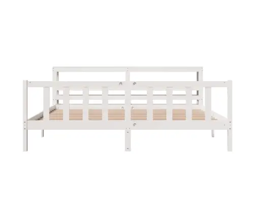 Gulta Bez Matrača, Balts, 180X200 Cm, Priedes Masīvkoks Vidaxl