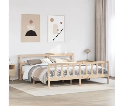 Lovos Rėmas Be Čiužinio, 200X200cm Pušies Medienos Masyvas