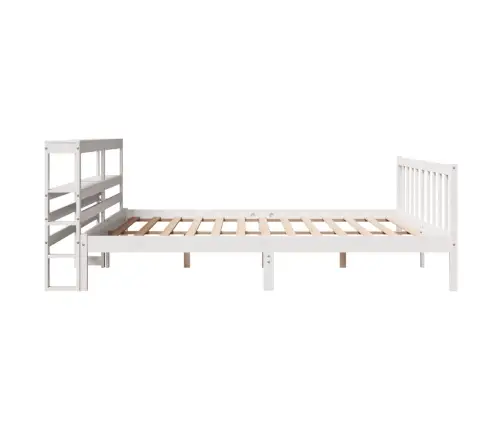 Gulta Bez Matrača, Balts, 200X200 Cm, Priedes Masīvkoks Vidaxl