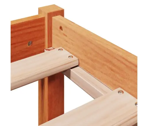 Gultas Rāmis Ar Galvgali, Vaska Brūnas, 160X200 Cm, Priede Vidaxl