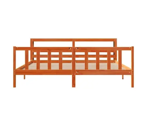 Lovos Rėmas Su Galvūgaliu, Vaško Rudas, 180X200cm Pušis