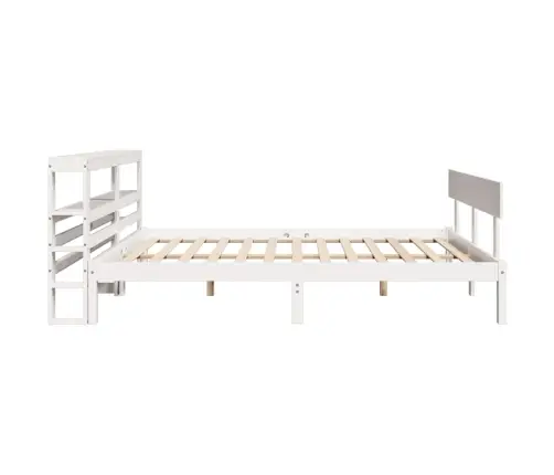 Voodiraam Ilma Madratsita, Valge, 140 X 190 cm Männipuit