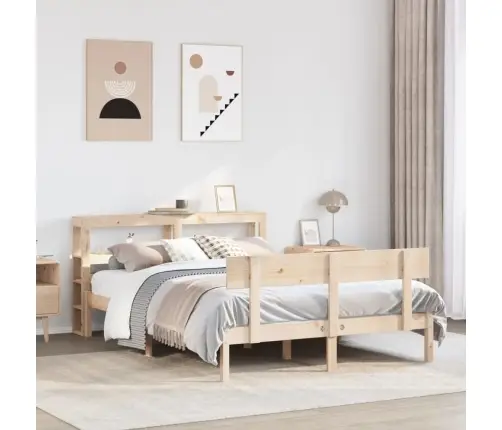 Gulta Bez Matrača, 150X200 Cm, Priedes Masīvkoks Vidaxl