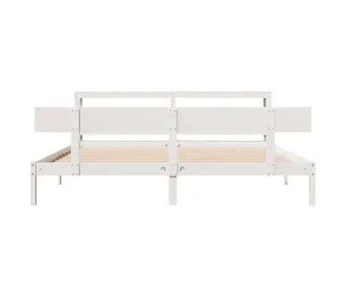 Gulta Bez Matrača, Balts, 180X200 Cm, Priedes Masīvkoks Vidaxl