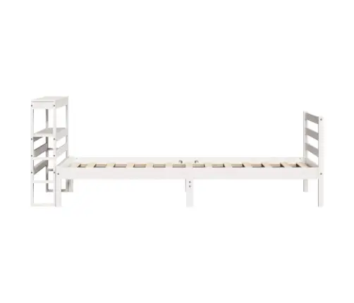Gulta Bez Matrača, Balts, 90X200 Cm, Priedes Masīvkoks Vidaxl