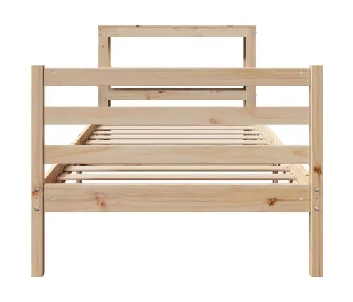 Gulta Bez Matrača, 100X200 Cm, Priedes Masīvkoks Vidaxl