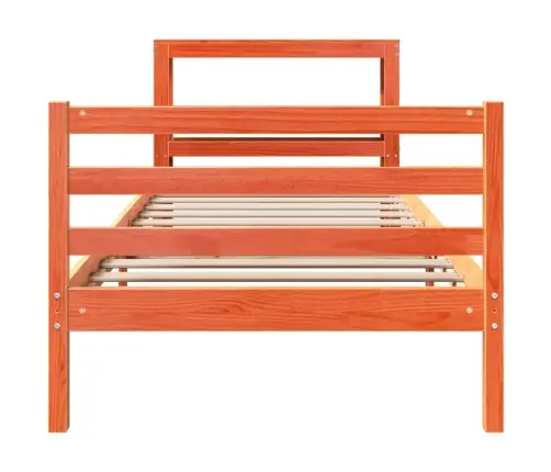 Lovos Rėmas Su Be Čiužinio, Ruda, 75X190cm Pušies Masyvas