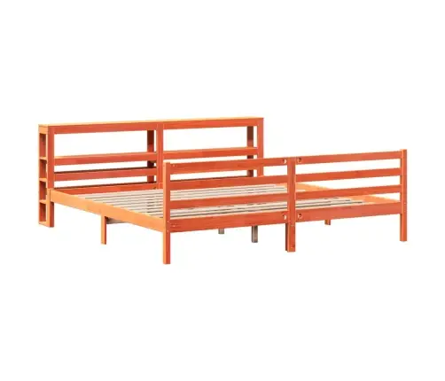 Lovos Rėmas Be Čiužinio, Vaško Rudas, 180X200cm Pušies Masyvas