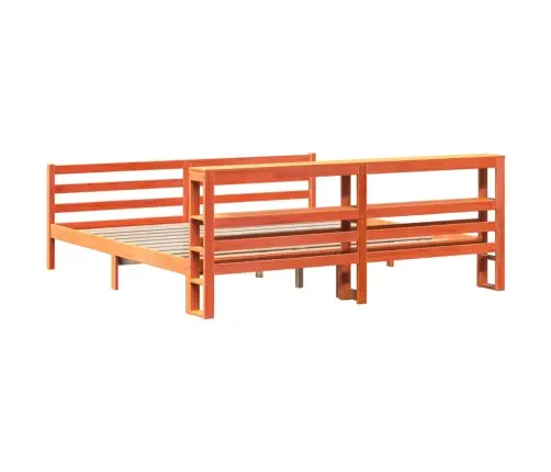 Lovos Rėmas Be Čiužinio, Vaško Rudas, 180X200cm Pušies Masyvas