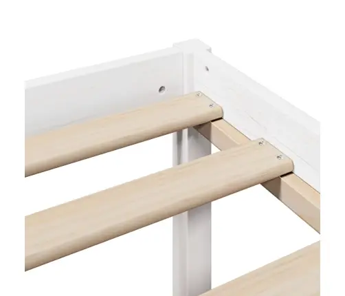 Lova Senjorams Su Galvūgaliu, Baltas, 75X190cm Pušies Masyvas