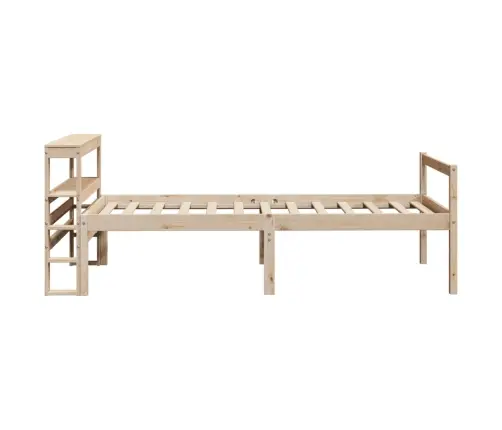 Vanemate Inimeste Voodiraam Peatsiga, 90X190 cm Männipuit