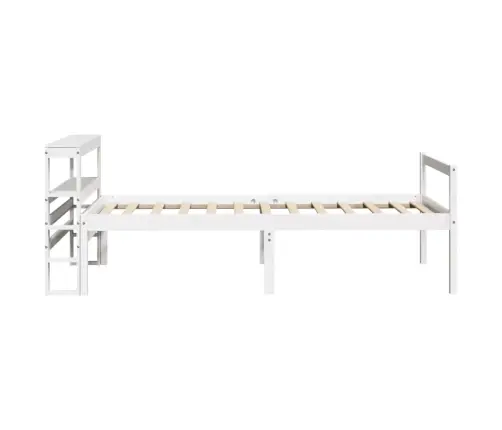 Eakate Voodi Koos Peatsiga, Valge, 90X190 cm Männipuit