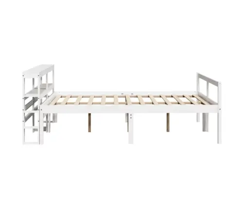 Lova Senjorams Su Galvūgaliu, Baltas, 120X190cm Pušies Masyvas