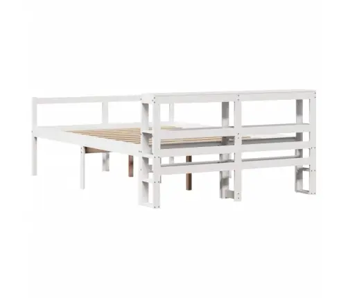 Lova Senjorams Su Galvūgaliu, Baltas, 120X190cm Pušies Masyvas