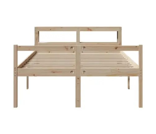 Vanemate Inimeste Voodiraam Peatsiga, 140X190 cm Männipuit