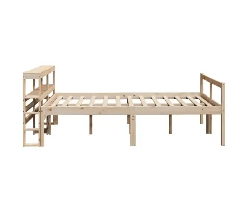 Vanemate Inimeste Voodiraam Peatsiga, 140X190 cm Männipuit