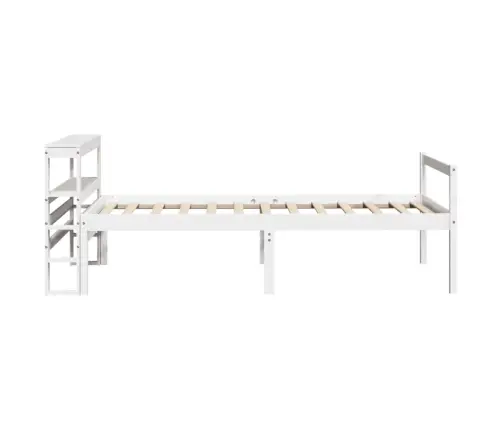 Eakate Voodi Koos Peatsiga, Valge, 90X200 cm Männipuit