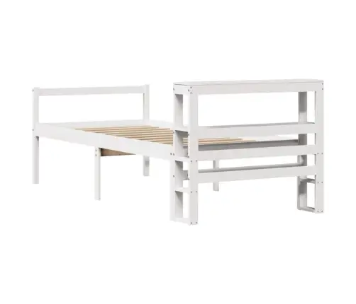 Eakate Voodi Koos Peatsiga, Valge, 90X200 cm Männipuit