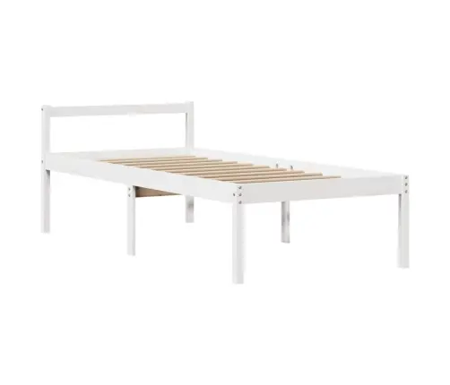 Eakate Voodi Koos Peatsiga, Valge, 90X200 cm Männipuit