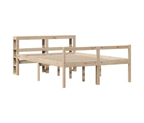 Gulta Ar Galvgali Senioriem, 120X200 Cm, Priedes Koks Vidaxl