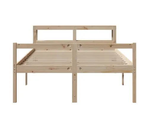 Vanemate Inimeste Voodiraam Peatsiga, 140X200 cm Männipuit