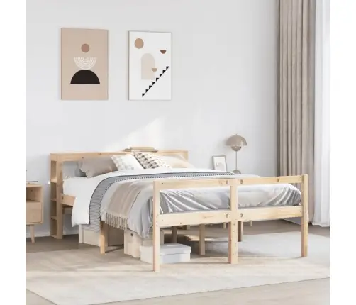 Vanemate Inimeste Voodiraam Peatsiga, 160X200 cm Männipuit