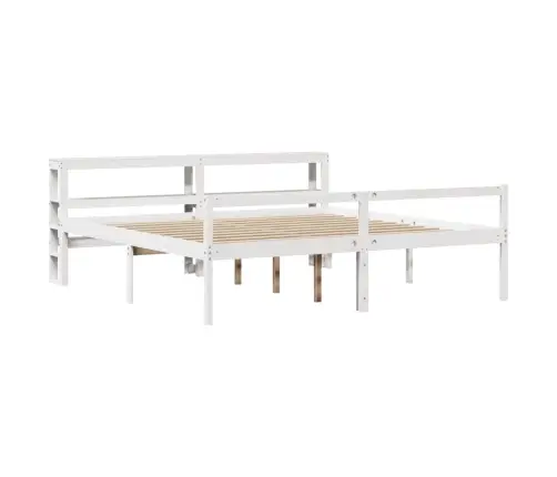 Lova Senjorams Su Galvūgaliu, Baltas, 200X200 cm Mediena