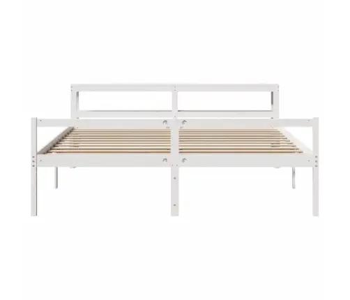 Lova Senjorams Su Galvūgaliu, Baltas, 200X200 cm Mediena