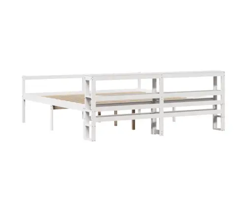 Lova Senjorams Su Galvūgaliu, Baltas, 200X200 cm Mediena