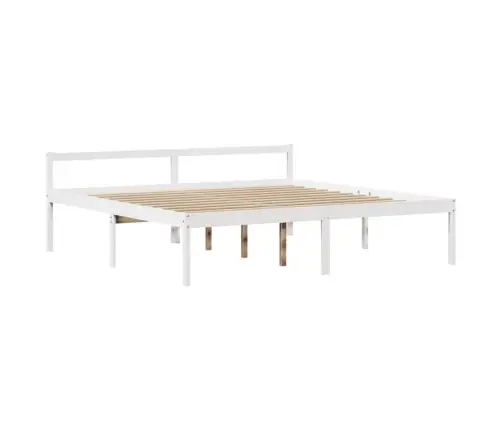 Lova Senjorams Su Galvūgaliu, Baltas, 200X200 cm Mediena