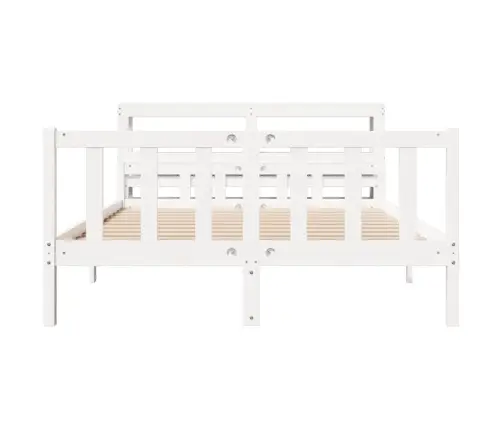 Gulta Bez Matrača, Balts, 160X200 Cm, Priedes Masīvkoks Vidaxl