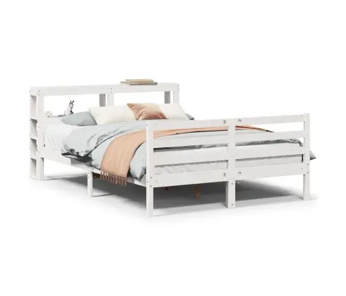 Lovos Rėmas Su Galvūgaliu Be Čiužinio, Baltas, 140X200Cm