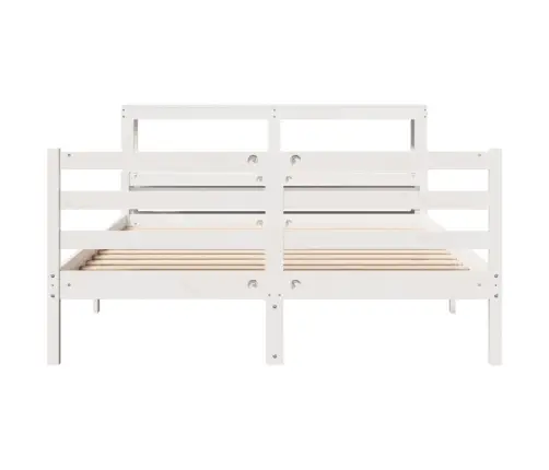 Lovos Rėmas Su Galvūgaliu Be Čiužinio, Baltas, 140X200Cm