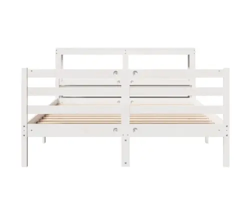 Lovos Rėmas Su Galvūgaliu, Baltas, 150X200cm Pušies Masyvas