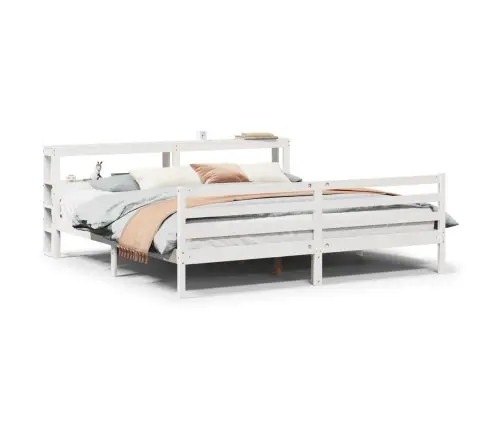 Lovos Rėmas Su Galvūgaliu Be Čiužinio, Baltas, 200X200Cm