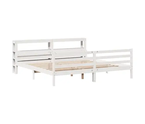 Lovos Rėmas Su Galvūgaliu Be Čiužinio, Baltas, 200X200Cm