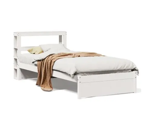 Voodiraam Peatsiga Ilma Madratsita Valge 90X190 Cm