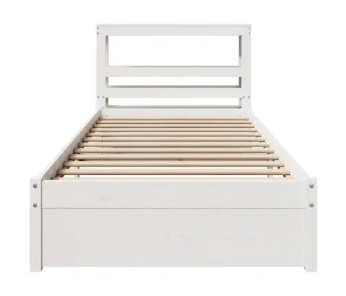 Voodiraam Peatsiga Ilma Madratsita Valge 90X190 Cm