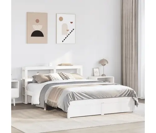 Voodiraam Peatsiga Ilma Madratsita Valge 160X200 Cm